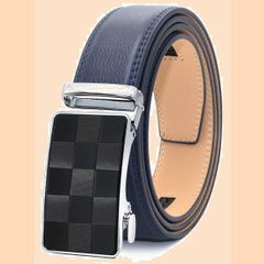 Long Business Men's Belt, No Holes, Auto-Lock, 130cm, Perfect for Suits, Stylish, Gift, Men's Belt, Box Included [XsFireCow]