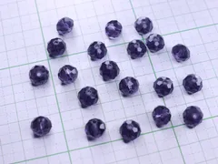 ★国内在庫・即日出荷★《直径10mmカットビーズ２０個売り》アメジストパープル 3006