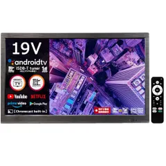 [東京Deco] 19型 スマートテレビ AndroidTV 地デジ内蔵 USBハードディスク録画 Chromecast搭載 (YouTube・primevideo・NETFLIX・GooglePlay) 3電源対応 壁掛け HDMI 2.4GHz/5.0Gs