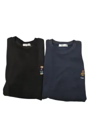 ライクアベア クマ 刺繍 スウェット ブラック/ネイビー