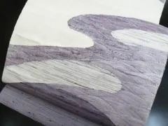 a2508-181 名古屋帯 八寸 美品 正絹 着物 松葉仕立て 紬