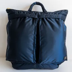 【美品】PORTER 【TANKER 2way HELMET BAG】アイアンブルー ヘルメットバッグ ポーター 26010606
