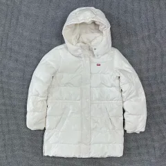 リーバイス レディース 白 フード付きダウンコート