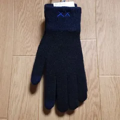 【Lサイズ】UNIQLO KAWS ウィンター ヒートテックニットグローブ 手袋 ネイビー カウズ
