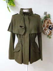 EGOIST エゴイスト ケープ ウールコート 66 ケープ カーキ