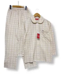 【送料無料】【新品】POLO   価格4398円 レディース 長袖パジャマ+パンツ ナイトウエア 上下セット チェック柄 ベージュ系 M 春秋用 ■管理番号L29776SSS26-260125-100（990）
