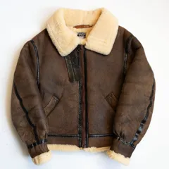 【雰囲気抜群/ビッグサイズ】AVIREX【B-3 ムートンボンバージャケット】42 アヴィレックス フライト レザー ジャケット 26010549
