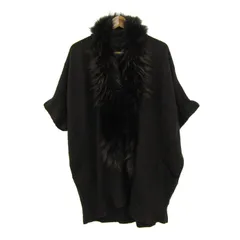 ローズバッド カーディガン トップス ニットコート 半袖 ファー レディース Fサイズ ブラウン ROSE BUD 【中古】