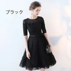 新品 パーティードレス 膝丈 結婚式 お呼ばれ ワンピース 二次会 袖あり 透け感レース 魅力 同窓会 フォーマル　ドレス 二次会 mlccu