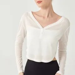 新品 ヨガウェア Tシャツ ヨガ トップス レディース Vネックショート丈 ホット フィットネス 重ね着 吸汗速乾 薄い 軽量 運動 mlvob