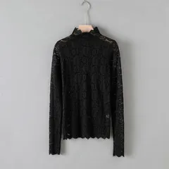 新品 インターシャツ 透け感 Tシャツ ブラウス レース レディース ハイネック インナー ボトルネック レディース トップス 長袖 セクシー 新作 mlbar