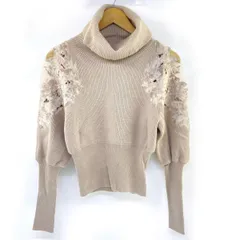 SNIDEL スナイデル エンブロイダリーショルダーニットプルオーバー ONEサイズ SWNT224128 レディース ※中古