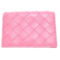 BOTTEGA VENETA (ボッテガヴェネタ) イントレチャート レザー カードケース ピンク
