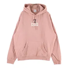 KITH (キス) ×Disney Minnie Classic Logo Hoodie ディズニー ミニー クラシックロゴフーディ プルオーバースウェットパーカー ピンク