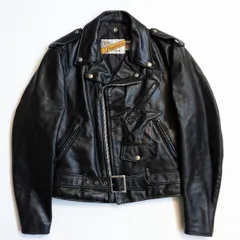 【美品】SCHOTT【618/ダブルライダース ジャケット】38 レザー アメリカ製 ブラック ショット 26010558