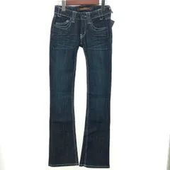 YANUK ヤヌーク デニムパンツ サイズ:24 ステッチ/ローライズ/ストレッチ 120177   ブルー レディース / 240001184718