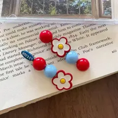 花 フラワー ヘアピン ヘアクリップ 1個 全2色 レディース キッズ 女性 子供 ヘアアクセサリー 髪飾り 髪留め