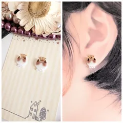 King×cat 王冠猫 ラグドール ピアス イヤリング