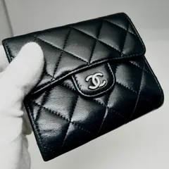 【CHANEL】‼️赤字価格の為値下げ不可‼️新品シャネル　ココマーク　マトラッセ　クラシック　スモール　フラップ　コンパクトウォレット