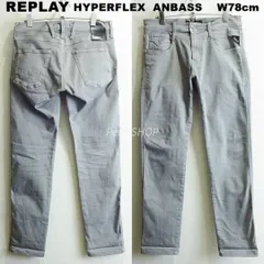 REPLAY　リプレイ　HYPERFLEX ANBASS　W78cm / W29 / M　スリムフィットデニム　スーパーストレッチ　グレー　メンズ