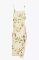 ザラ フラワー プリント フリル ロング ワンピース ONE PIECE 紐 ワンピース ビーチ リゾート