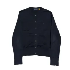 M POLO RALPH LAUREN レディース ブラック コットン カーディガン