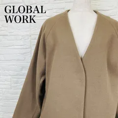 GLOBAL WORK WOOLLY TEC コート ノーカラー 0053Kのサムネイル