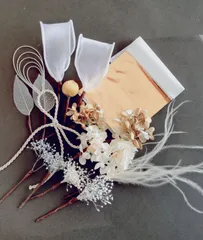 髪飾り　和装　ホワイト系　結婚式　卒業式