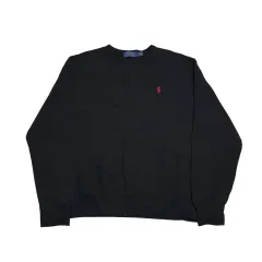 L ポロラルフローレン ブラック 起毛 スウェット