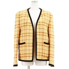 極美品】GUCCI グッチ ツイードジャケット タータンチェック リネン
