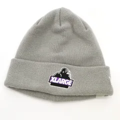 XLARGE エクストララージ NEWERA ニューエラ コラボ ビーニー ニットキャップ グレー メンズ 古着