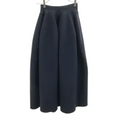 LANVIN en Bleu ランバンオンブルー 日本製 ロング丈 フレアスカート 38 ネイビー レディース 古着