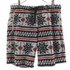 Columbia コロンビア 総柄 フリース ショートパンツ L グレー系 アウトドア メンズ 古着