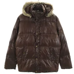 adidas アディダス ダウンジャケット M ブラウン メンズ 古着