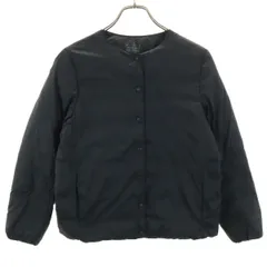 MUJI 無印良品 ノーカラー ダウンジャケット M ブラック 良品計画 軽量 レディース 古着