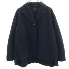 UNIQLO +J ユニクロ プラスジェイ ウールブレンド ウールジャケット L ネイビー系 レディース 古着