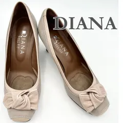 DIANA ハイヒール スエード リボン グレージュ 218T