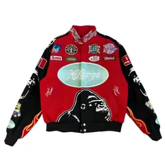 X-LARGE / エクストララージ 21AW RACING JACKET / レーシングジャケット 刺繍デザイン ブラック×レッド Mサイズ