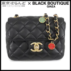 シャネル CHANEL チェーンバッグ ブラック 黒 ゴールド金具 ラムスキン ミニマトラッセ チャーム ショルダーバッグ レディース 101845506