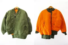 コムデギャルソン COMME des GARCONS CDG シーディージー ×ALPHA INDUSTRIES アルファインダストリーズ アシンメトリー リバーシブル ブルゾン SZ-J017 L カーキ オレンジ ☆AA★ 250701 のサムネイル