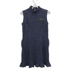 【美品】G/FORE(ジーフォア) ノースリーブワンピース グレー青星柄 レディース 36 ゴルフウェア 2512-1214 中古