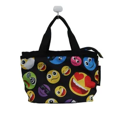 【美品】LOUDMOUTH(ラウドマウス) カートバッグ 黒絵文字柄 フリーサイズ ゴルフ用品 2512-0655 中古