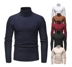 新入荷メンズ 長袖 ハイネック タートルネック トップス セーター ニット カシミア 無地 シンプル 事務服