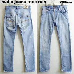 Nudie Jeans　ヌーディージーンズ　THIN FINN　W85cm / W32 / M　スキニースリムデニム　ストレッチ　ライトブルー　メンズ