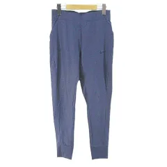 ナイキ NIKE DRI-FIT ジョガーパンツ ロング丈 S 紺系 ネイビー ストレッチ ロゴ プリント ポケット