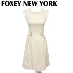 【美品】FOXEY NEW YORK ノースリーブワンピース 38 ベルト