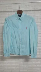 M ポロラルフローレン ヴィンテージ スリムフィット ミント ストライプシャツ シャツ