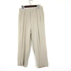 23区 オンワード樫山 オム HOMME パンツ スラックス 2プリーツ タック ワイト テーパードパンツ 落ち感 79cm ライトベージュのサムネイル