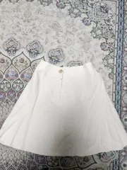 アイボリー Aライン ミディ スカート