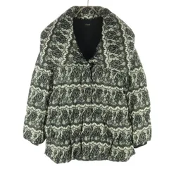 rienda リエンダ 裏ボア 花柄 レース 長袖 レース ダウンジャケット S ブラック レディース 古着